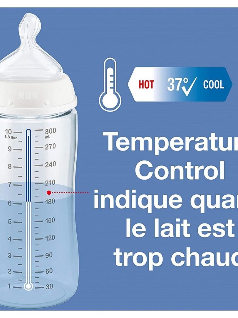Biberon first choice + température control 150 ml vert - nuk
