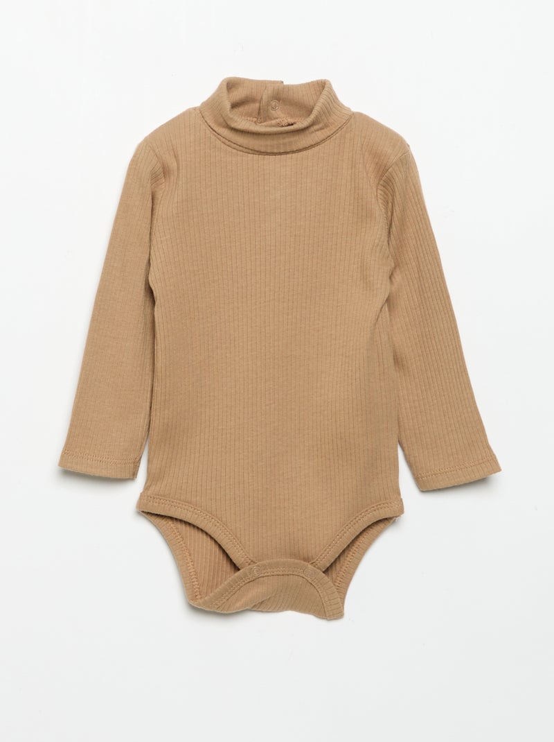 Lot de 3 bodies à col roulé Beige - Kiabi