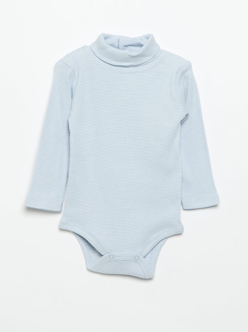 Lot de 3 bodies à col roulé Bleu - Kiabi