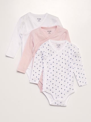 Lot de 3 bodies à forme croisées