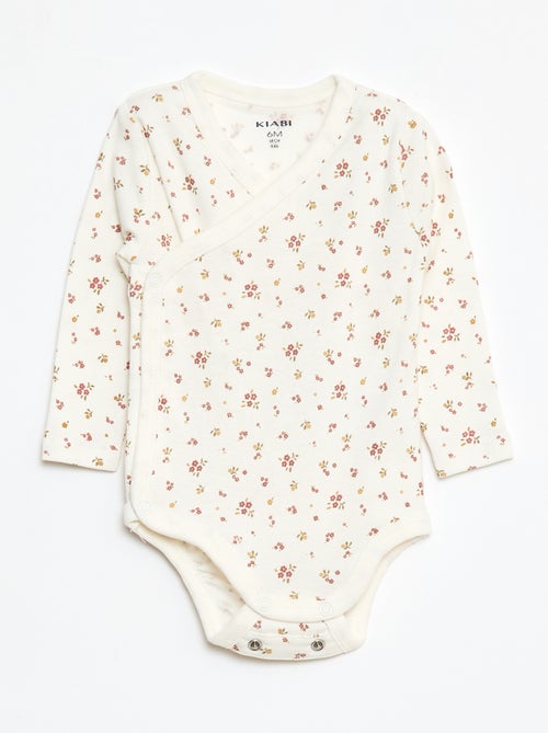 Lot de 3 bodies à manches longues avec ouverture pressionnée - Kiabi