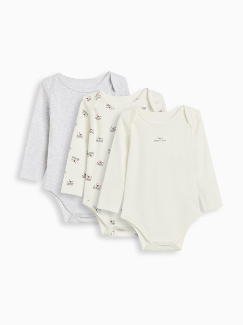 Lot de 3 bodies à manches longues MO Fashion - Kiabi