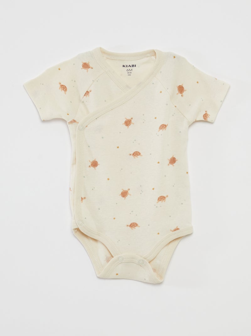 Lot de 3 bodies avec col croisé BLANC - Kiabi