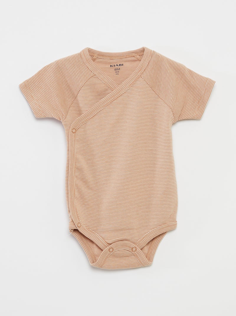 Lot de 3 bodies avec col croisé BLANC - Kiabi