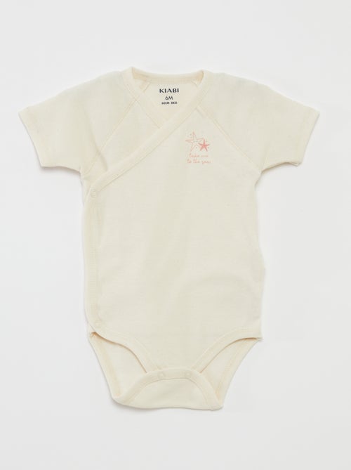 Lot de 3 bodies avec col croisé - Kiabi