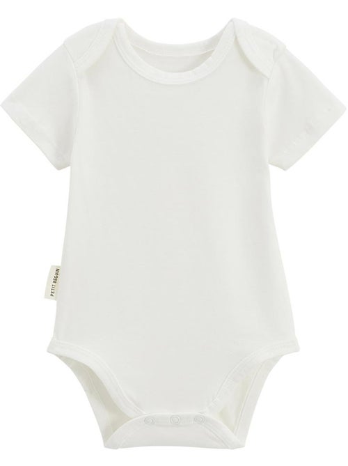 Lot de 3 bodies bébé manches courtes Anaelle - Kiabi