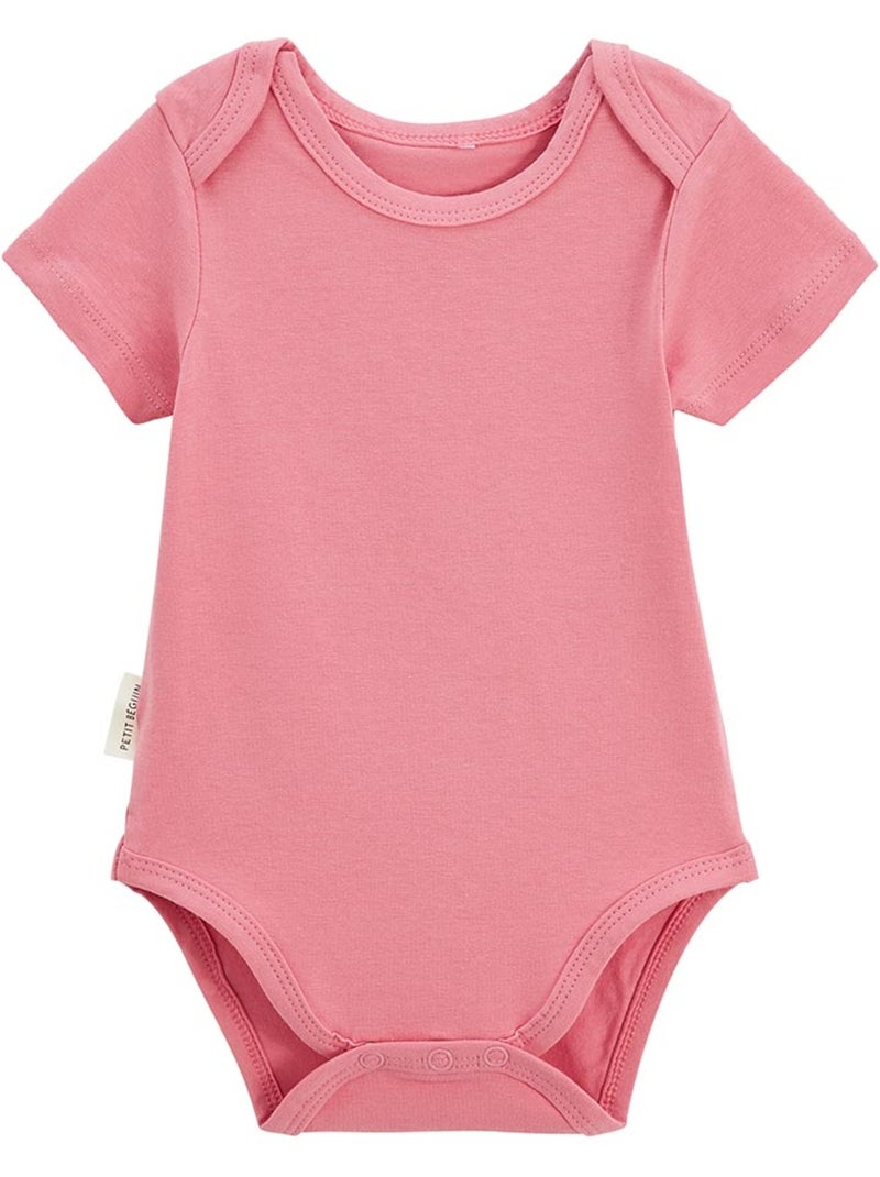 Lot de 3 bodies bébé manches courtes Anaelle Rose - Kiabi