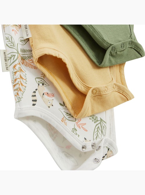 Lot de 3 bodies bébé manches courtes Gabin - Kiabi
