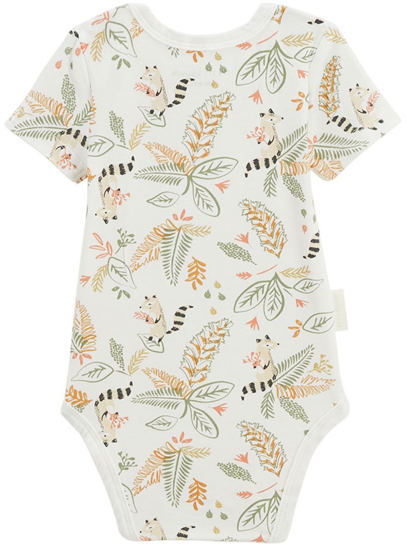 Lot de 3 bodies bébé manches courtes Gabin Vert - Kiabi
