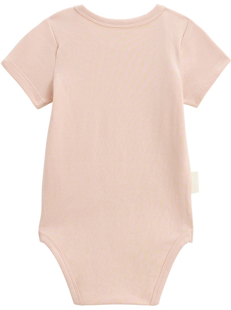 Lot de 3 bodies bébé manches courtes Louison Rose - Kiabi