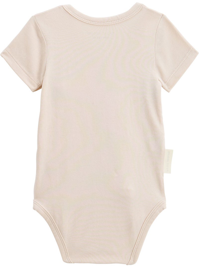 Lot de 3 bodies bébé manches courtes ouverture croisée Mini Rêve Ecru - Kiabi
