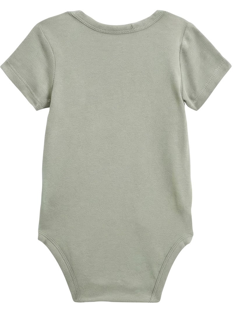 Lot de 3 bodies bébé manches courtes ouverture croisée Mini Rêve Ecru - Kiabi