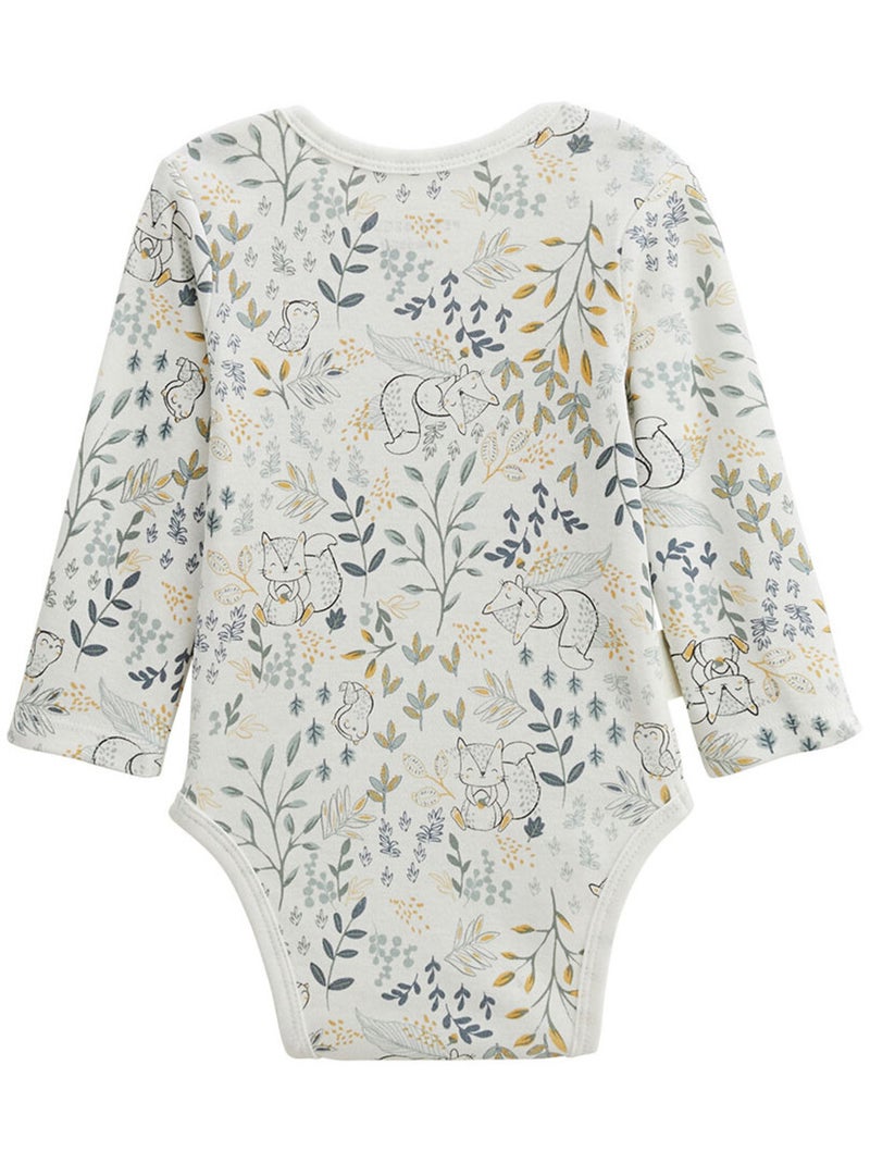 Lot de 3 bodies bébé manches longues Cacahuète Bleu - Kiabi