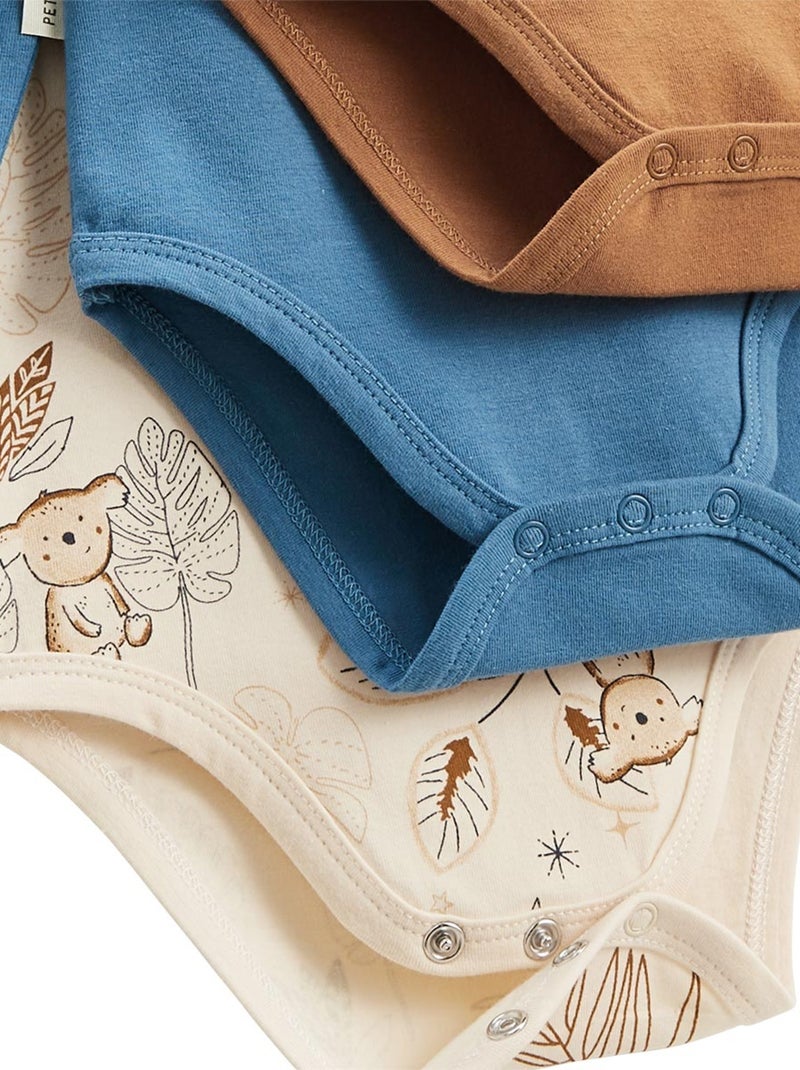 Lot de 3 bodies bébé manches longues Constellation Camel - Kiabi
