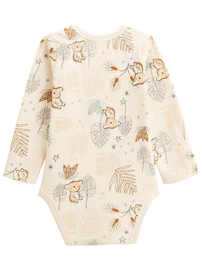 Lot de 3 bodies bébé manches longues Constellation Camel - Kiabi