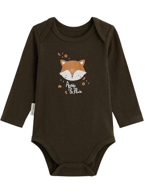 Lot de 3 bodies bébé manches longues Ginkgo - Kiabi Lot de 3 bodies bébé manches longues Ginkgo - Kiabi