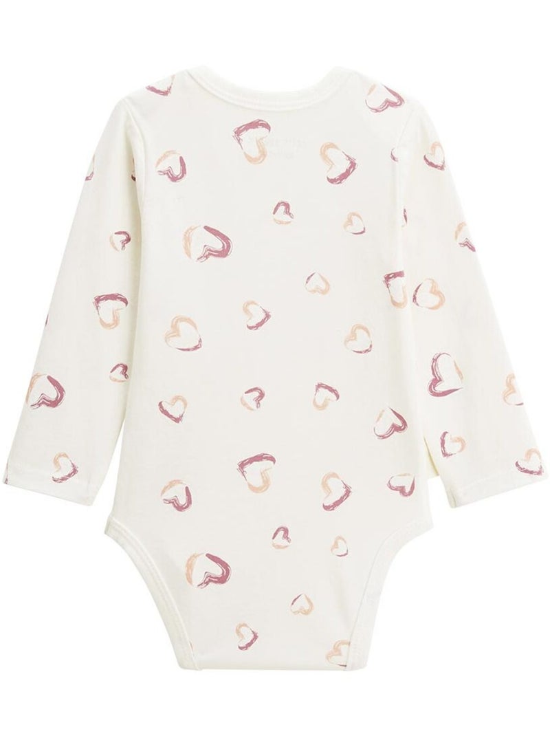 Lot de 3 bodies bébé manches longues Maya Rose - Kiabi