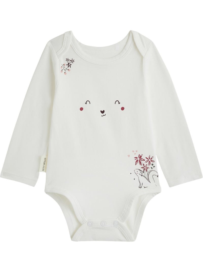 Lot de 3 bodies bébé manches longues misti Rose - Kiabi