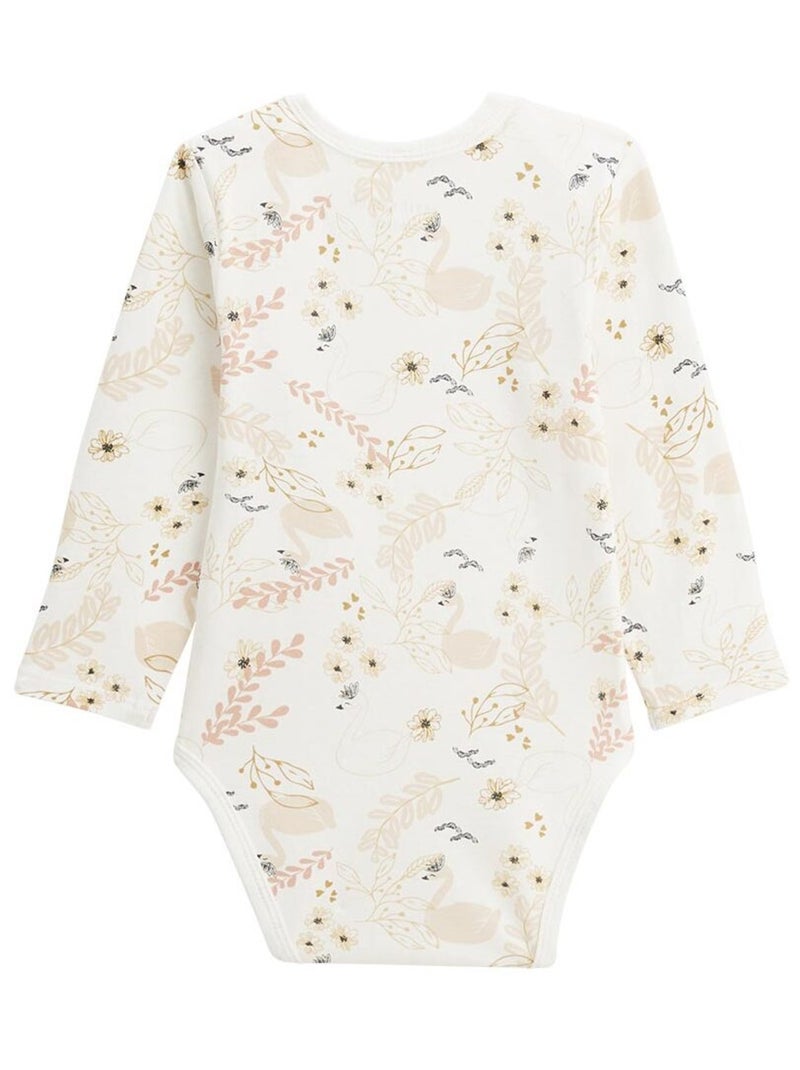 Lot de 3 bodies bébé manches longues Misty Ecru - Kiabi