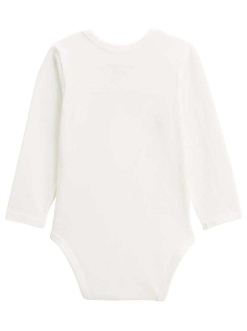 Lot de 3 bodies bébé manches longues Misty Ecru - Kiabi