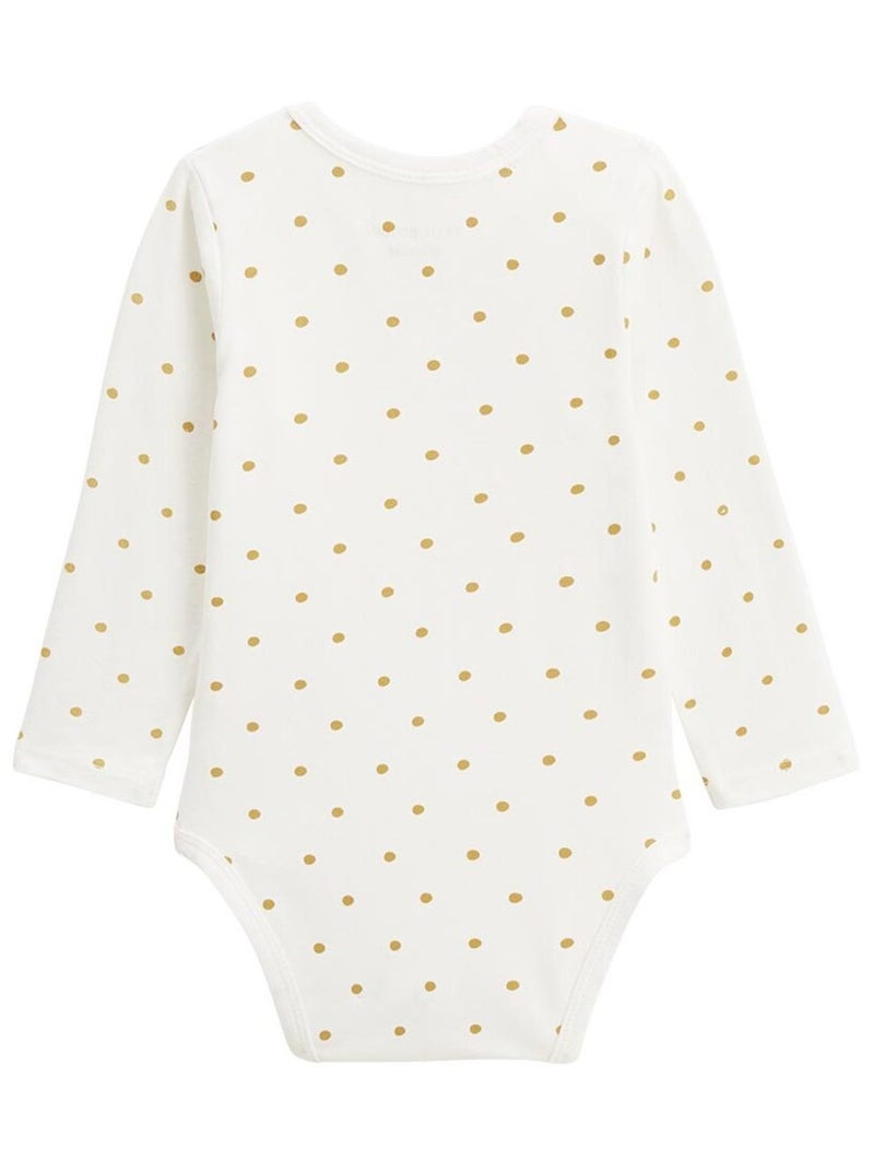 Lot de 3 bodies bébé manches longues Misty Ecru - Kiabi