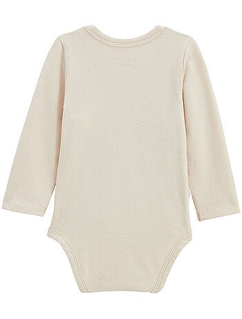 Lot de 3 bodies bébé manches longues ouverture croisée Eden