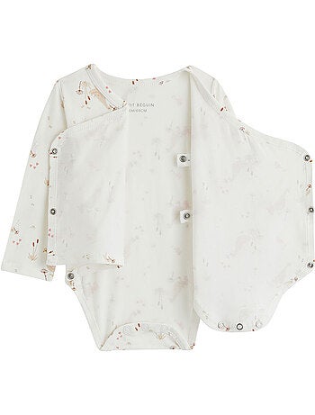 Lot de 3 bodies bébé manches longues ouverture croisée margot