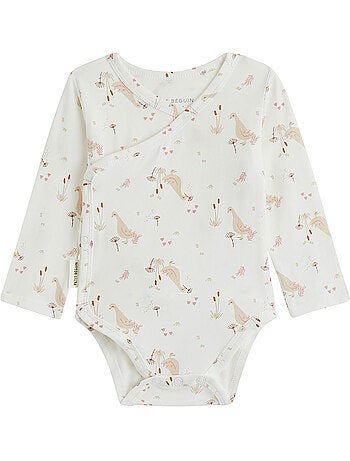 Lot de 3 bodies bébé manches longues ouverture croisée margot