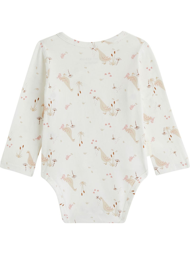 Lot de 3 bodies bébé manches longues ouverture croisée margot Ecru - Kiabi