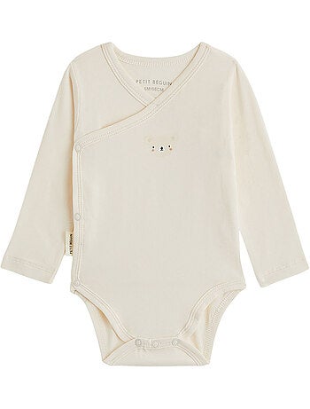 Lot de 3 bodies bébé manches longues ouverture croisée
