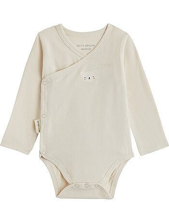 Lot de 3 bodies bébé manches longues ouverture croisée
