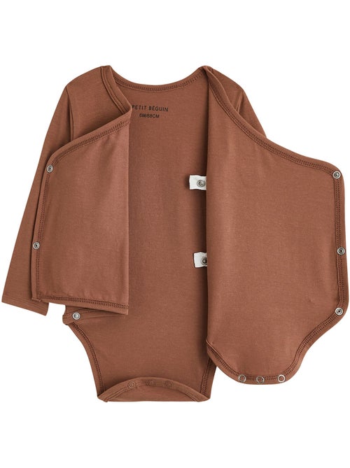 Lot de 3 bodies bébé manches longues ouverture croisée - Kiabi Lot de 3 bodies bébé manches longues ouverture croisée - Kiabi