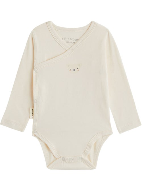 Lot de 3 bodies bébé manches longues ouverture croisée - Kiabi Lot de 3 bodies bébé manches longues ouverture croisée - Kiabi