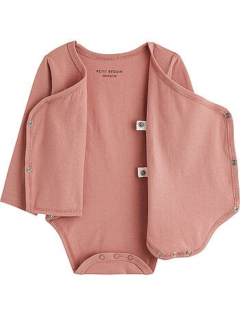 Lot de 3 bodies bébé manches longues ouverture croisée