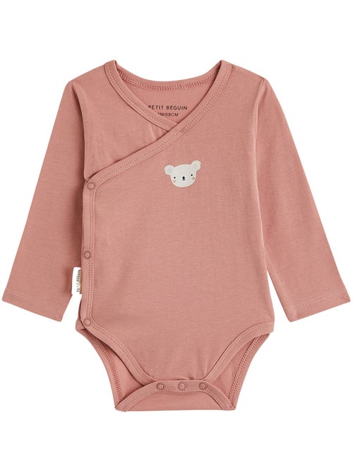 Lot de 3 bodies bébé manches longues ouverture croisée - Kiabi