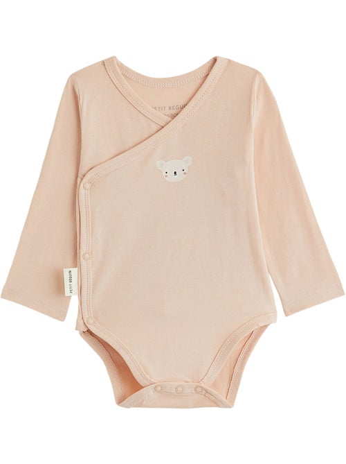 Lot de 3 bodies bébé manches longues ouverture croisée - Kiabi