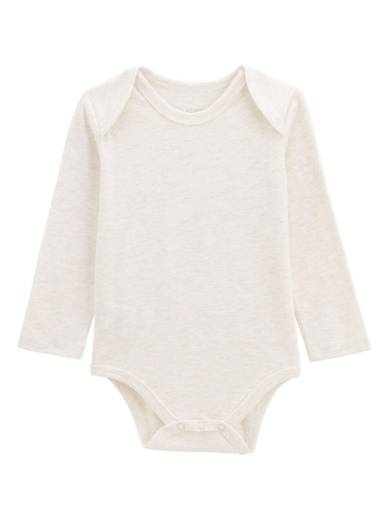 Lot de 3 bodies bébé manches longues Rose - Kiabi