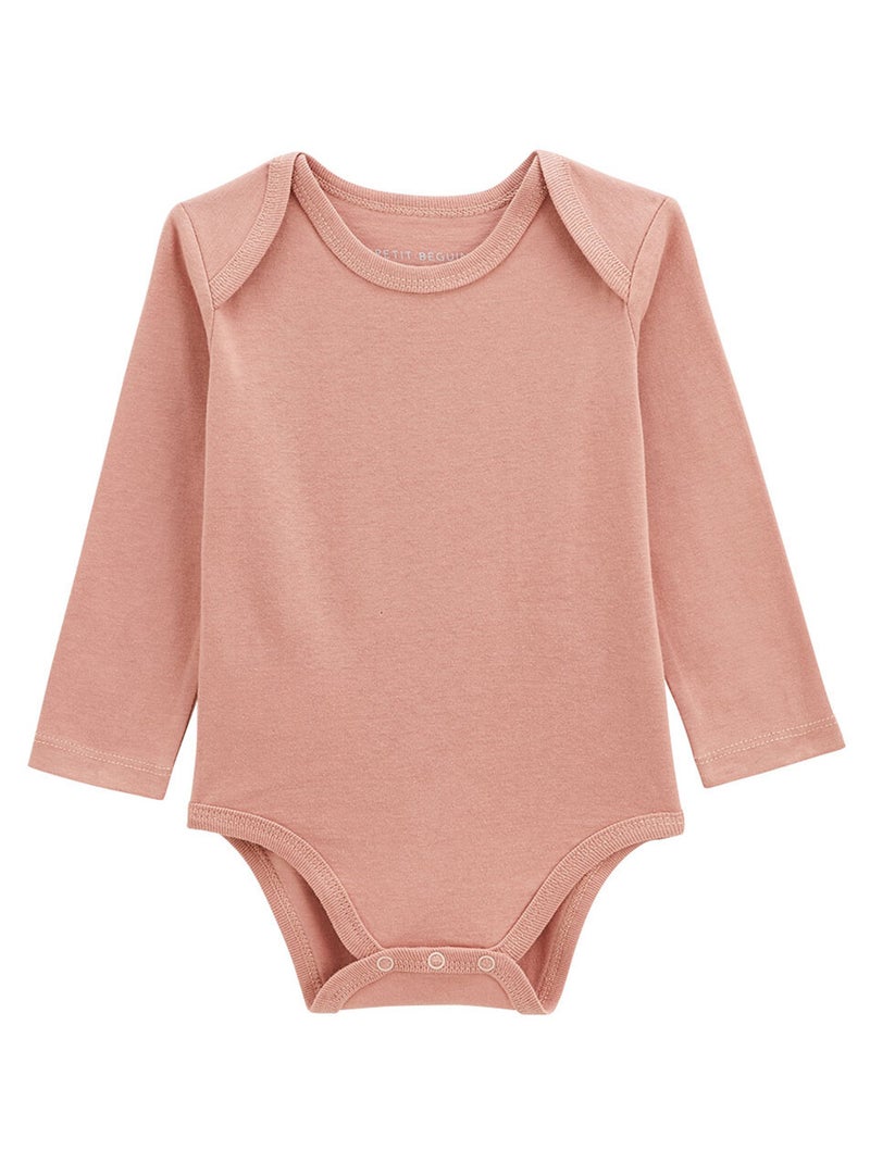 Lot de 3 bodies bébé manches longues Rose - Kiabi