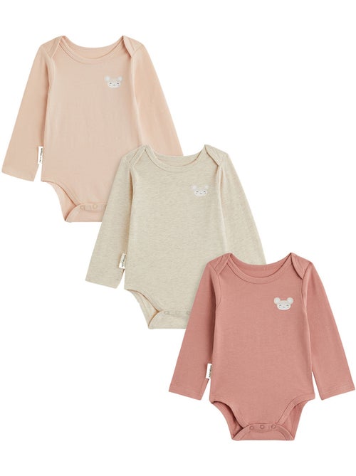Lot de 3 bodies bébé manches longues - Kiabi Lot de 3 bodies bébé manches longues - Kiabi
