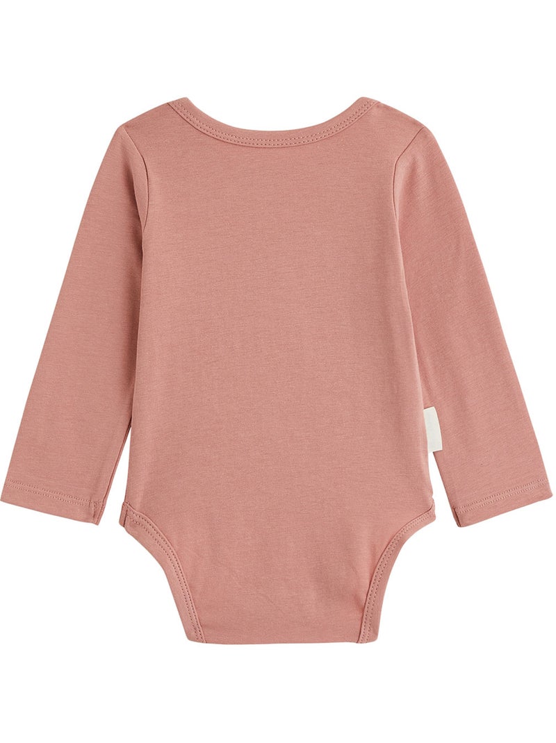 Lot de 3 bodies bébé manches longues Rose - Kiabi