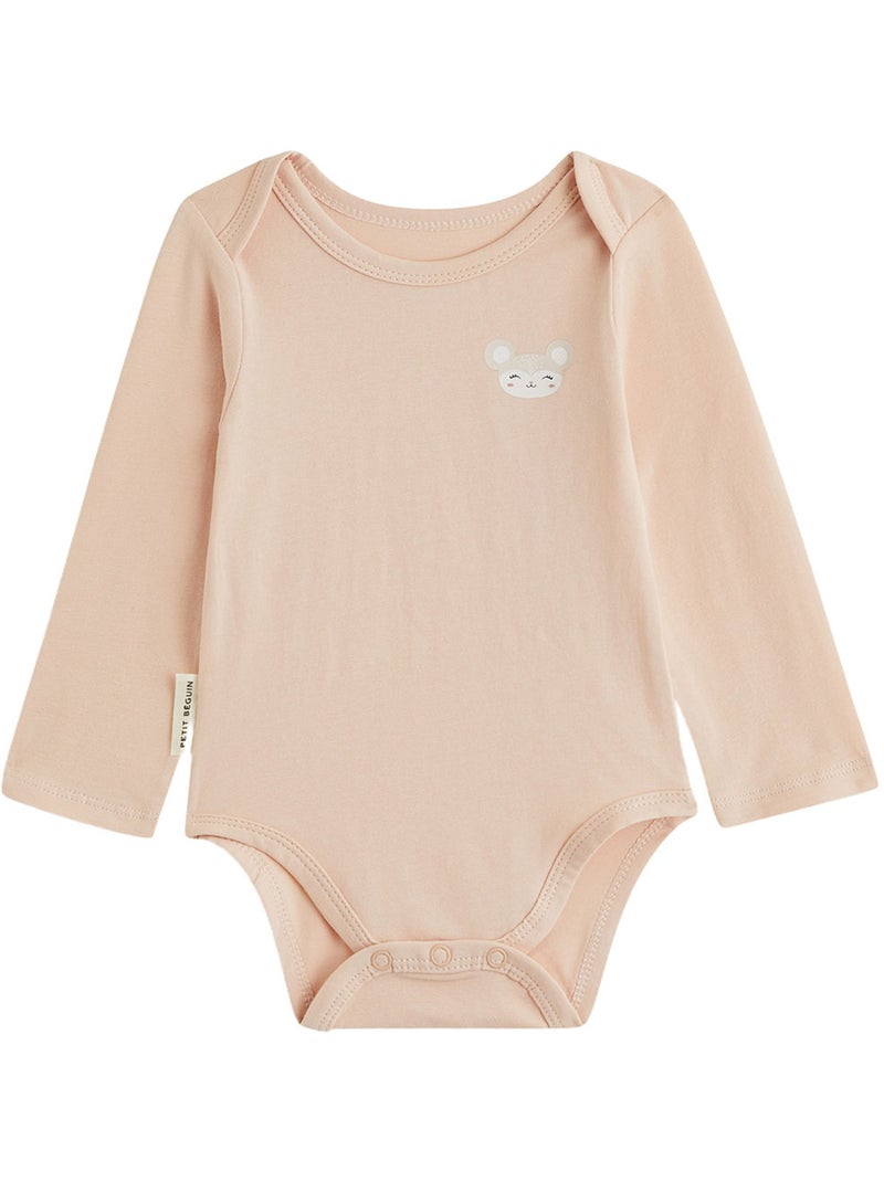 Lot de 3 bodies bébé manches longues Rose - Kiabi
