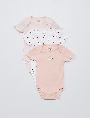 Lot de 3 bodies 'coccinelle' - Kiabi