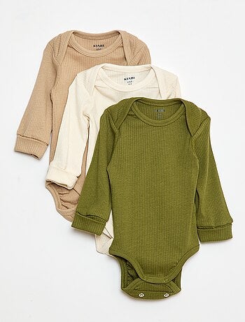 Lot de 3 bodies col US et manches longues