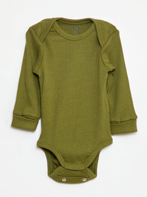 Lot de 3 bodies col US et manches longues - Kiabi