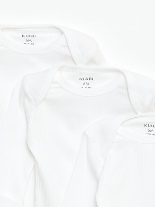 Lot de 3 bodies col US et manches longues - Kiabi