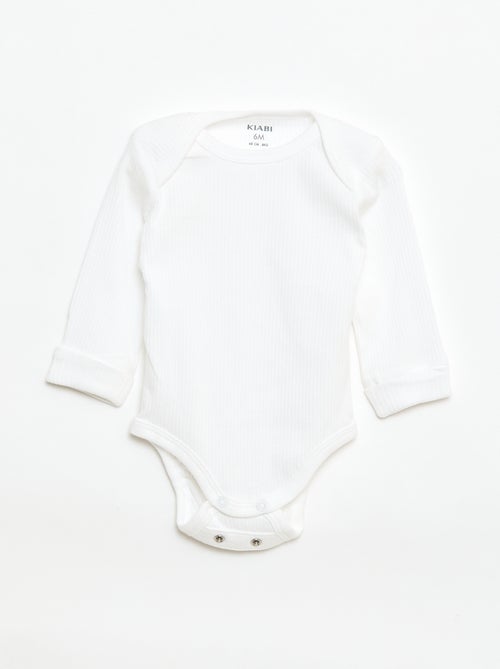 Lot de 3 bodies col US et manches longues - Kiabi