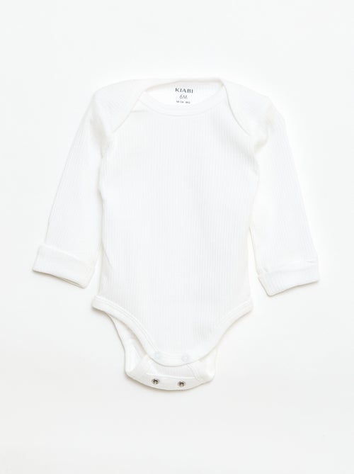 Lot de 3 bodies col US et manches longues - Kiabi