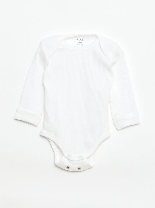 Lot de 3 bodies col US et manches longues - Kiabi