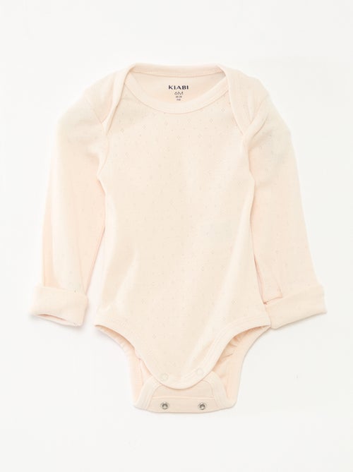 Lot de 3 bodies col US et manches longues - Kiabi