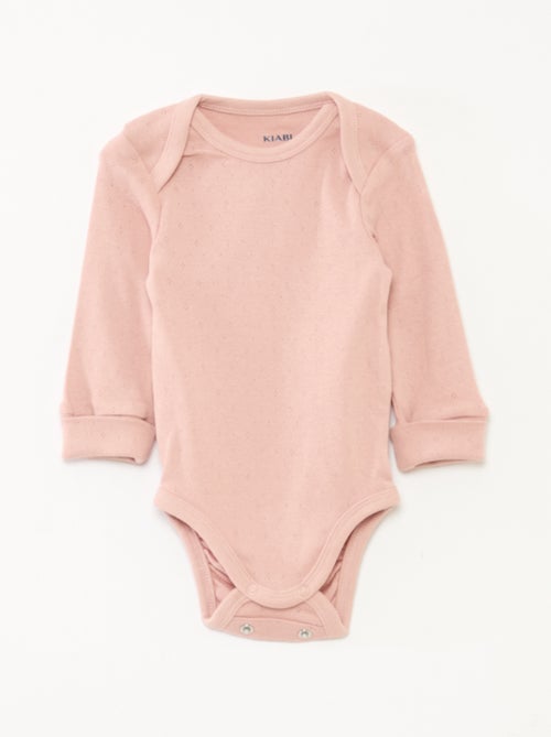 Lot de 3 bodies col US et manches longues - Kiabi